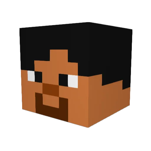sddib Minecraft avatar head, 3D render