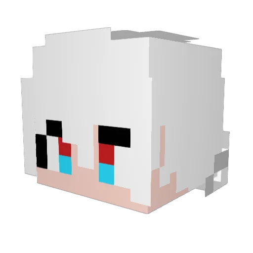 sde06 Minecraft avatar head, 3D render