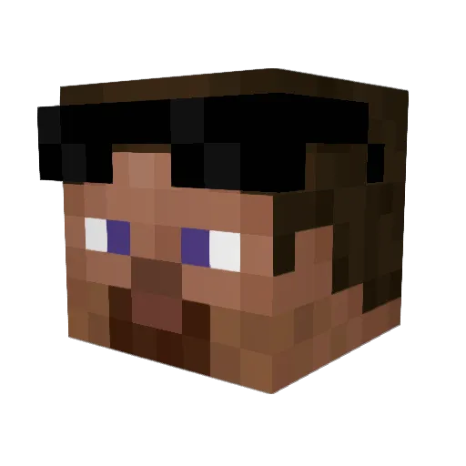 sdeeph Minecraft avatar head, 3D render