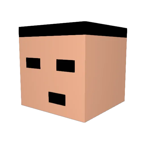 sdeveeeee Minecraft avatar head, 3D render