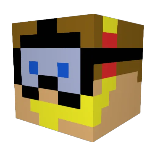sdfghj Minecraft avatar head, 3D render