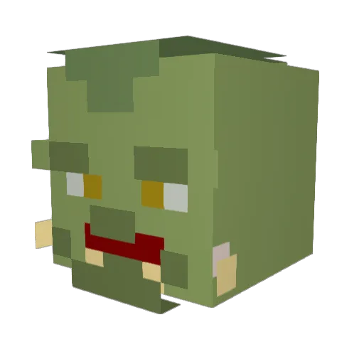 sdmike1 Minecraft avatar head, 3D render