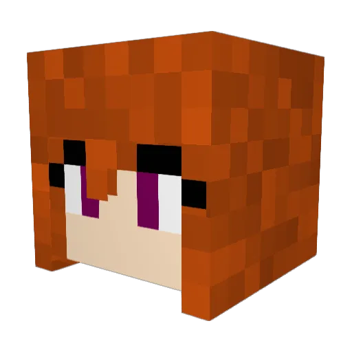 sdratch Minecraft avatar head, 3D render