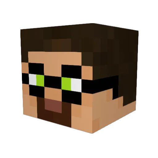 sdross Minecraft avatar head, 3D render