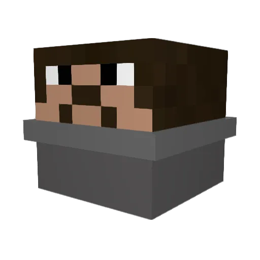 sds1337 Minecraft avatar head, 3D render