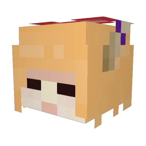 sdtcroc Minecraft avatar head, 3D render