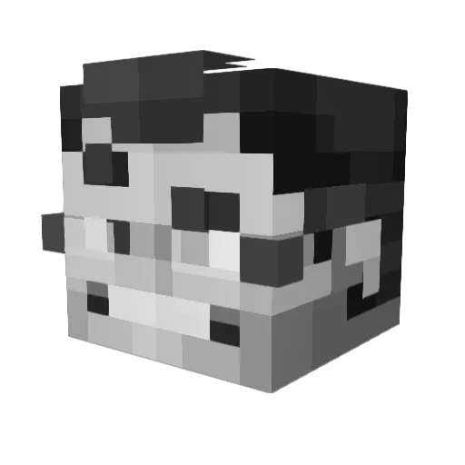 sdzq Minecraft avatar head, 3D render