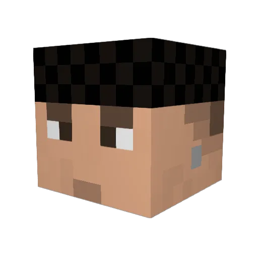 se7ensito Minecraft avatar head, 3D render