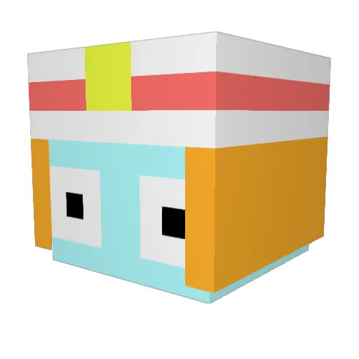 sea_9646 Minecraft avatar head, 3D render