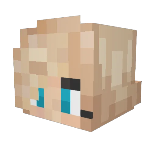 sea_park Minecraft avatar head, 3D render
