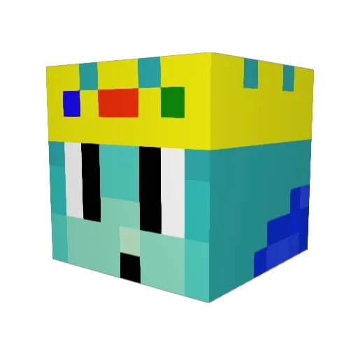 seablue27 Minecraft avatar head, 3D render