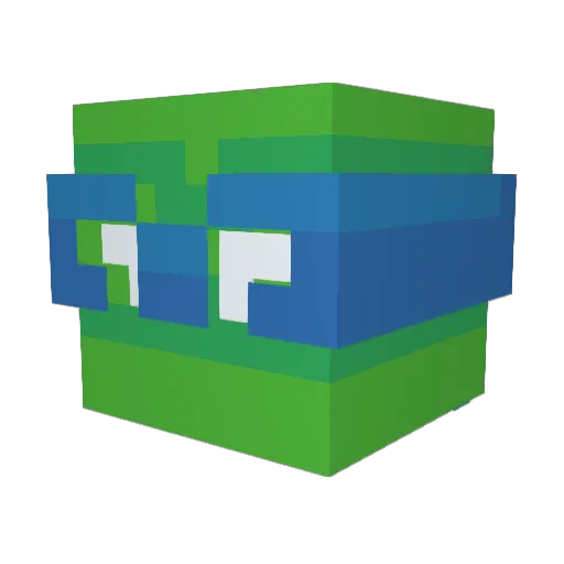 seabs_ Minecraft avatar head, 3D render
