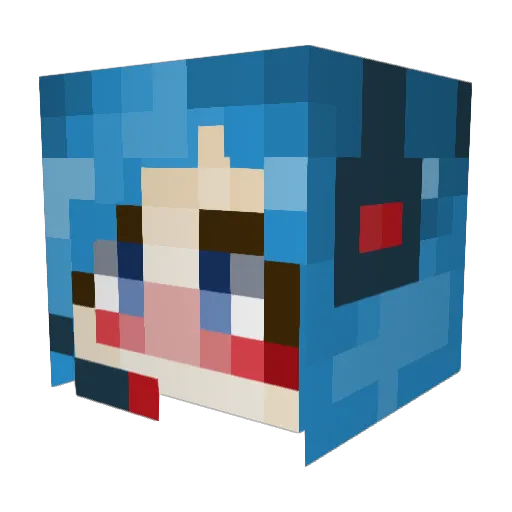 seainki Minecraft avatar head, 3D render