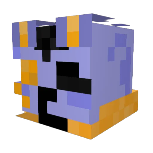 seamholder Minecraft avatar head, 3D render