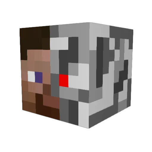 seandybob Minecraft avatar head, 3D render