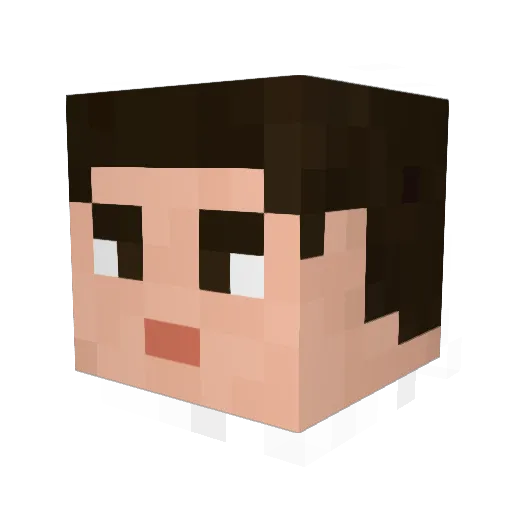 seanianjones Minecraft avatar head, 3D render
