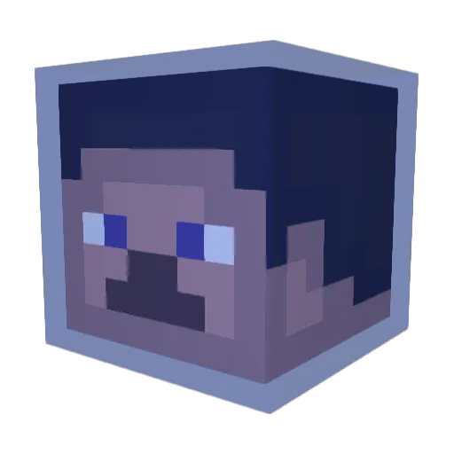 seannGod Minecraft avatar head, 3D render