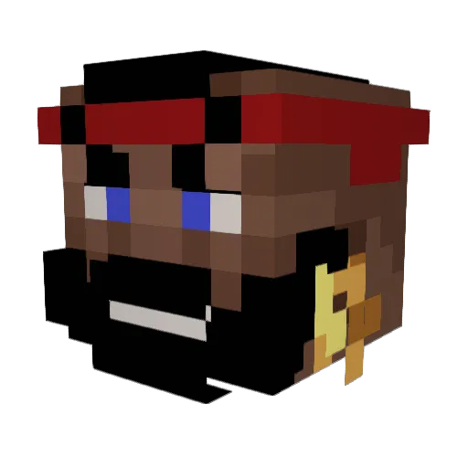 seaofwavess Minecraft avatar head, 3D render