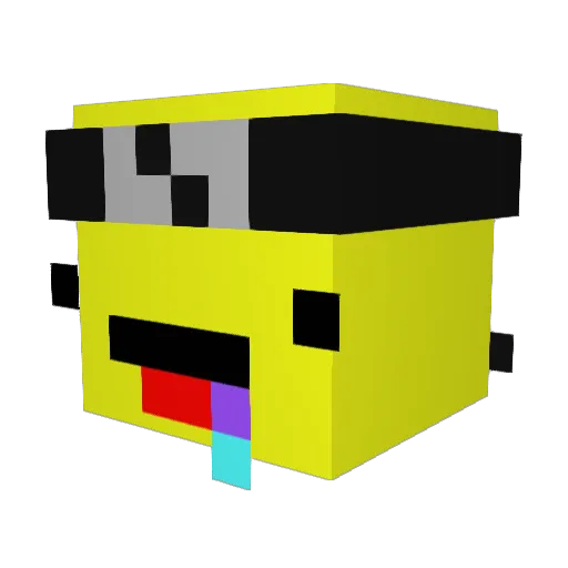 seaside05 Minecraft avatar head, 3D render