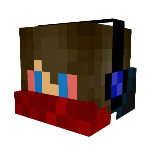 seatrout Minecraft avatar head, 3D render