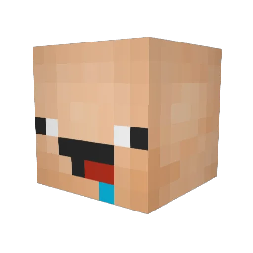 seawas Minecraft avatar head, 3D render
