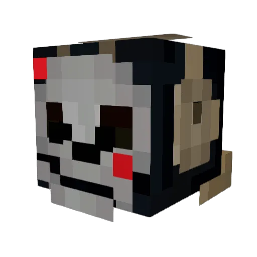 seaweedSnake Minecraft avatar head, 3D render
