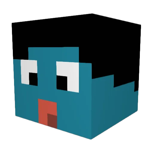 seb78606 Minecraft avatar head, 3D render