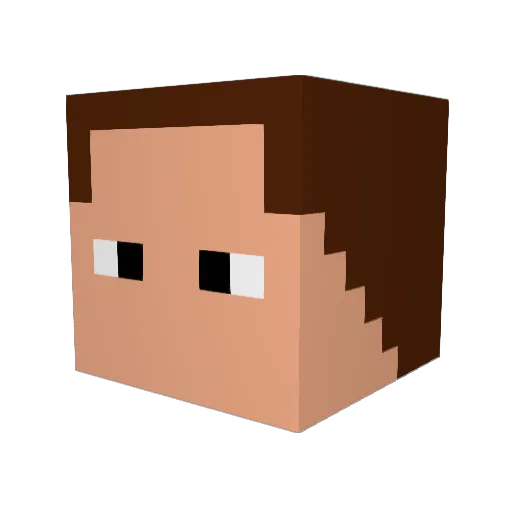 seba33 Minecraft avatar head, 3D render