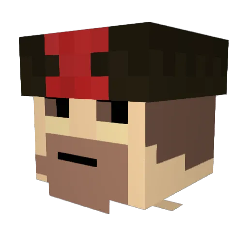 sebakyster Minecraft avatar head, 3D render