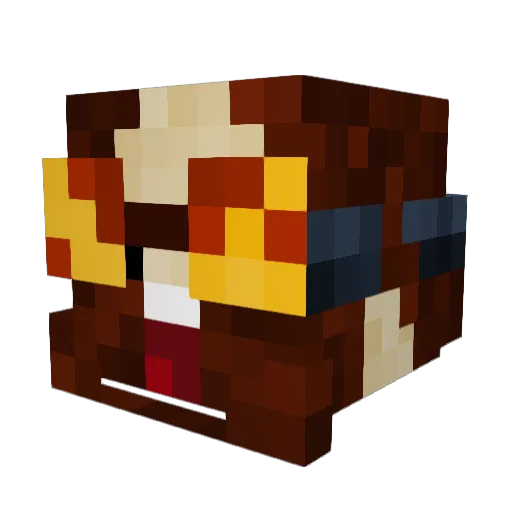sebas055 Minecraft avatar head, 3D render