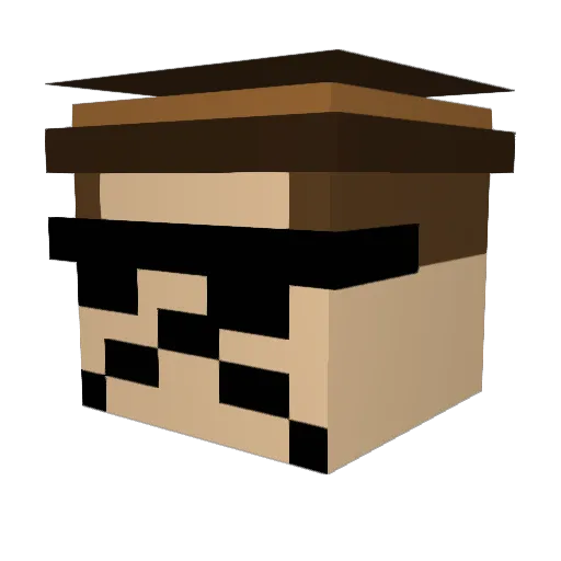 sebas39 Minecraft avatar head, 3D render