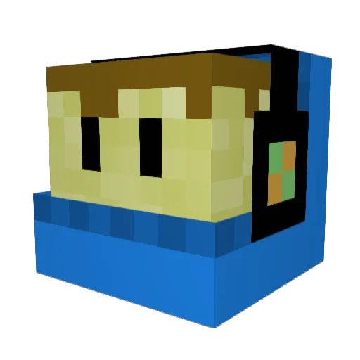 sebas789 Minecraft avatar head, 3D render