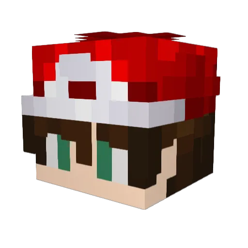 sebasB22 Minecraft avatar head, 3D render