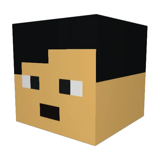 sebasdu57 Minecraft avatar head, 3D render