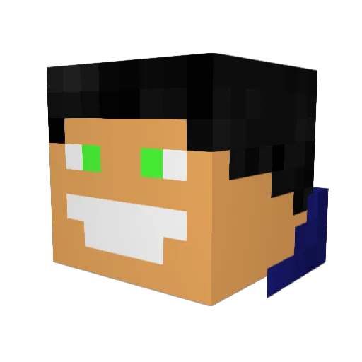 sebastiancannon Minecraft avatar head, 3D render