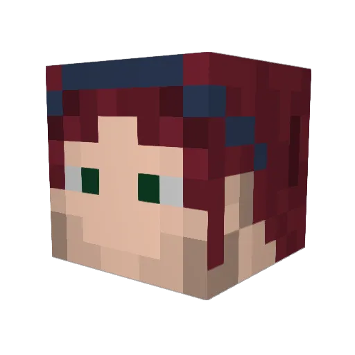 sebastianlicht Minecraft avatar head, 3D render