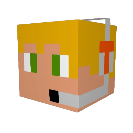 sebastianmateo Minecraft avatar head, 3D render