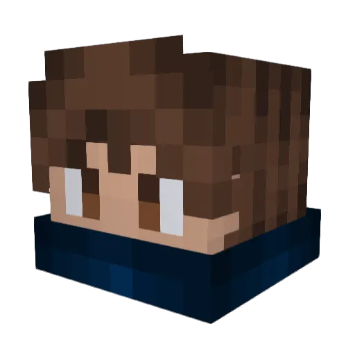 sebasv25 Minecraft avatar head, 3D render