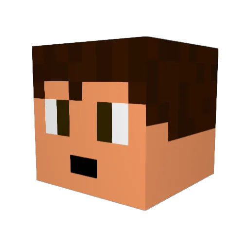 sebbby Minecraft avatar head, 3D render