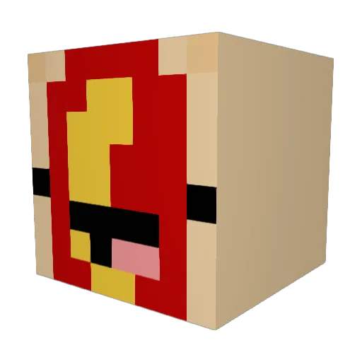 sebbebgood Minecraft avatar head, 3D render