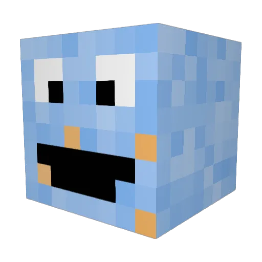 sebbeekman Minecraft avatar head, 3D render
