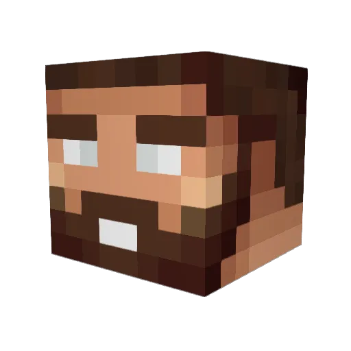 sebblock Minecraft avatar head, 3D render