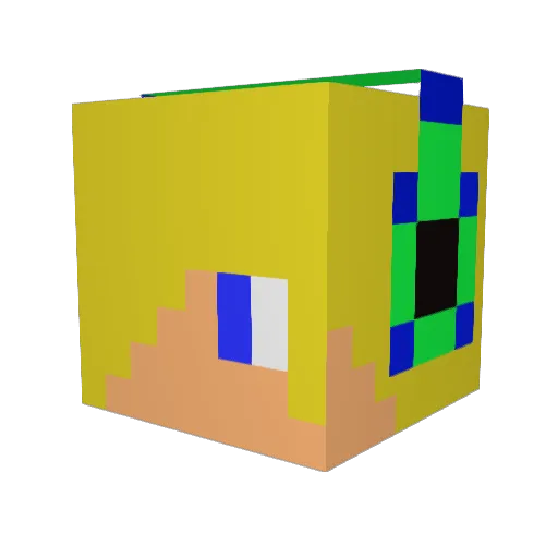 sebby2 Minecraft avatar head, 3D render