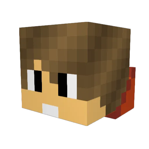 sebdissing Minecraft avatar head, 3D render