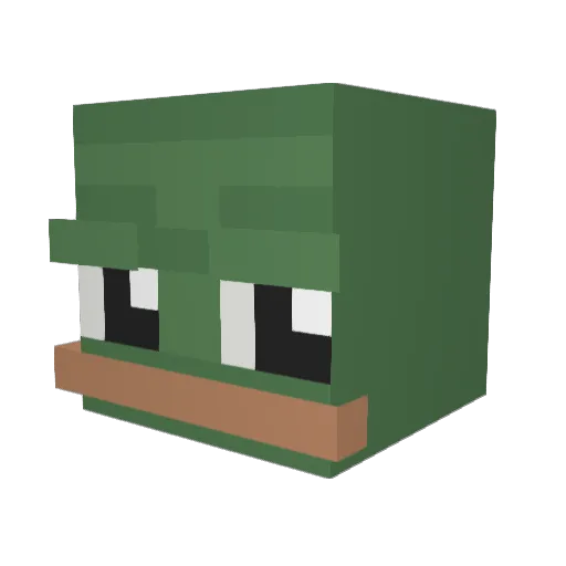 sebi090 Minecraft avatar head, 3D render