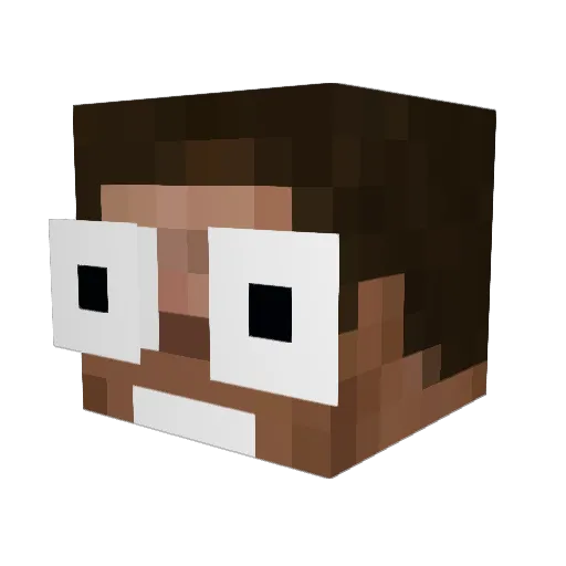sebi1848 Minecraft avatar head, 3D render