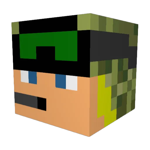 sebiHH_ Minecraft avatar head, 3D render