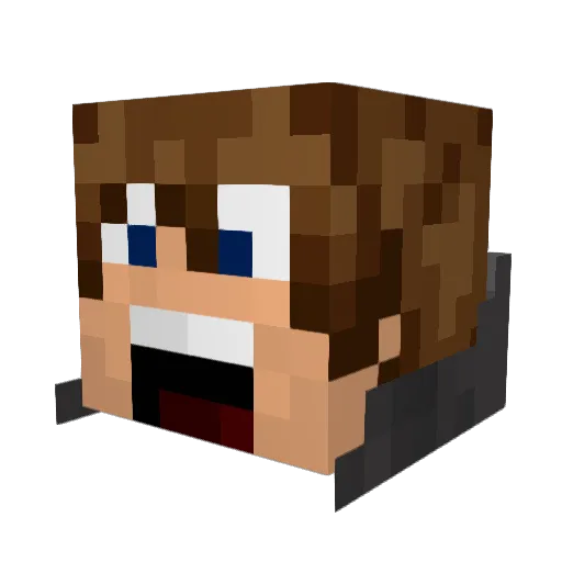 sebinatos Minecraft avatar head, 3D render