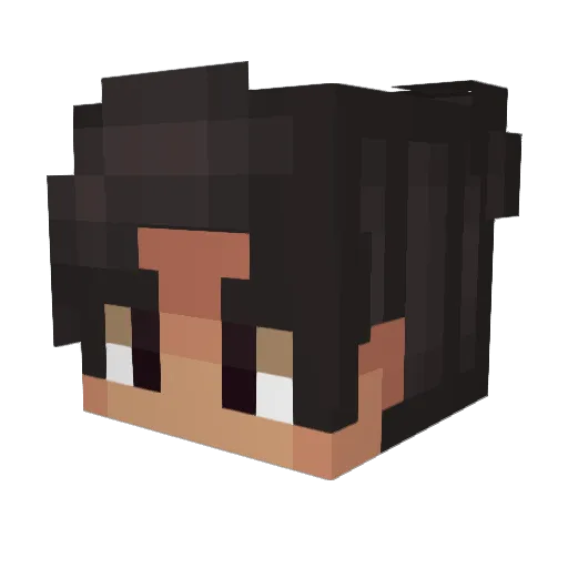 sebitat Minecraft avatar head, 3D render