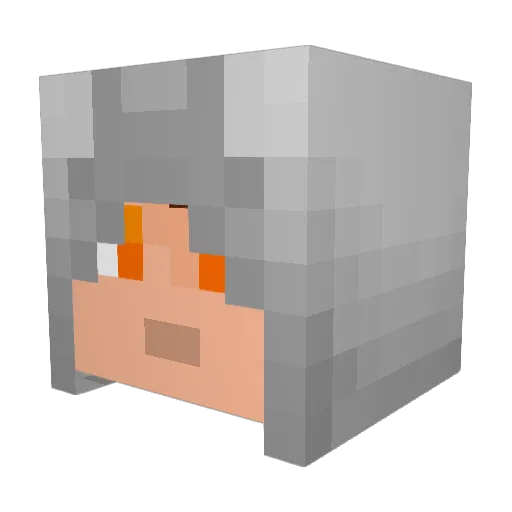 sebiworks Minecraft avatar head, 3D render